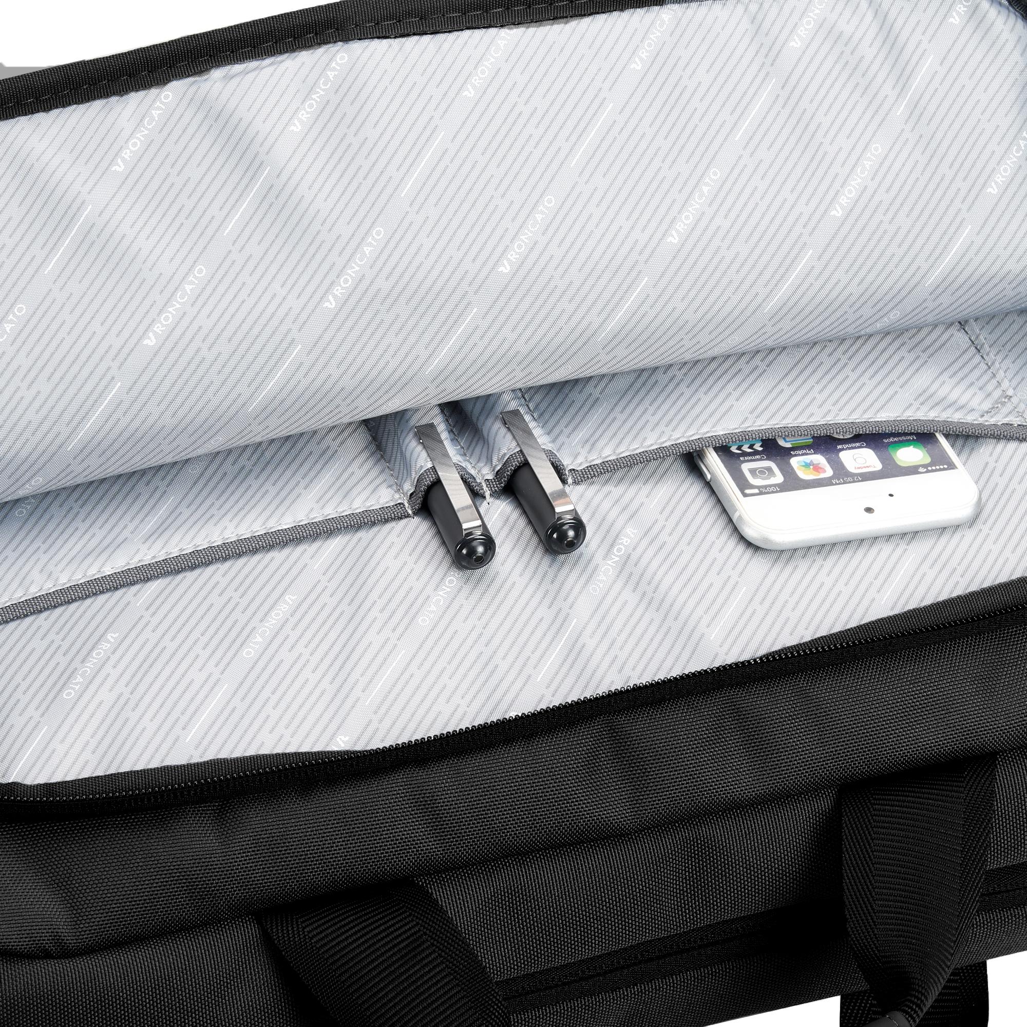 CLAYTON Sacoche pour ordinateur avec compartiment pour ordinateur 15.6 - 30x40x10 cm - Noir