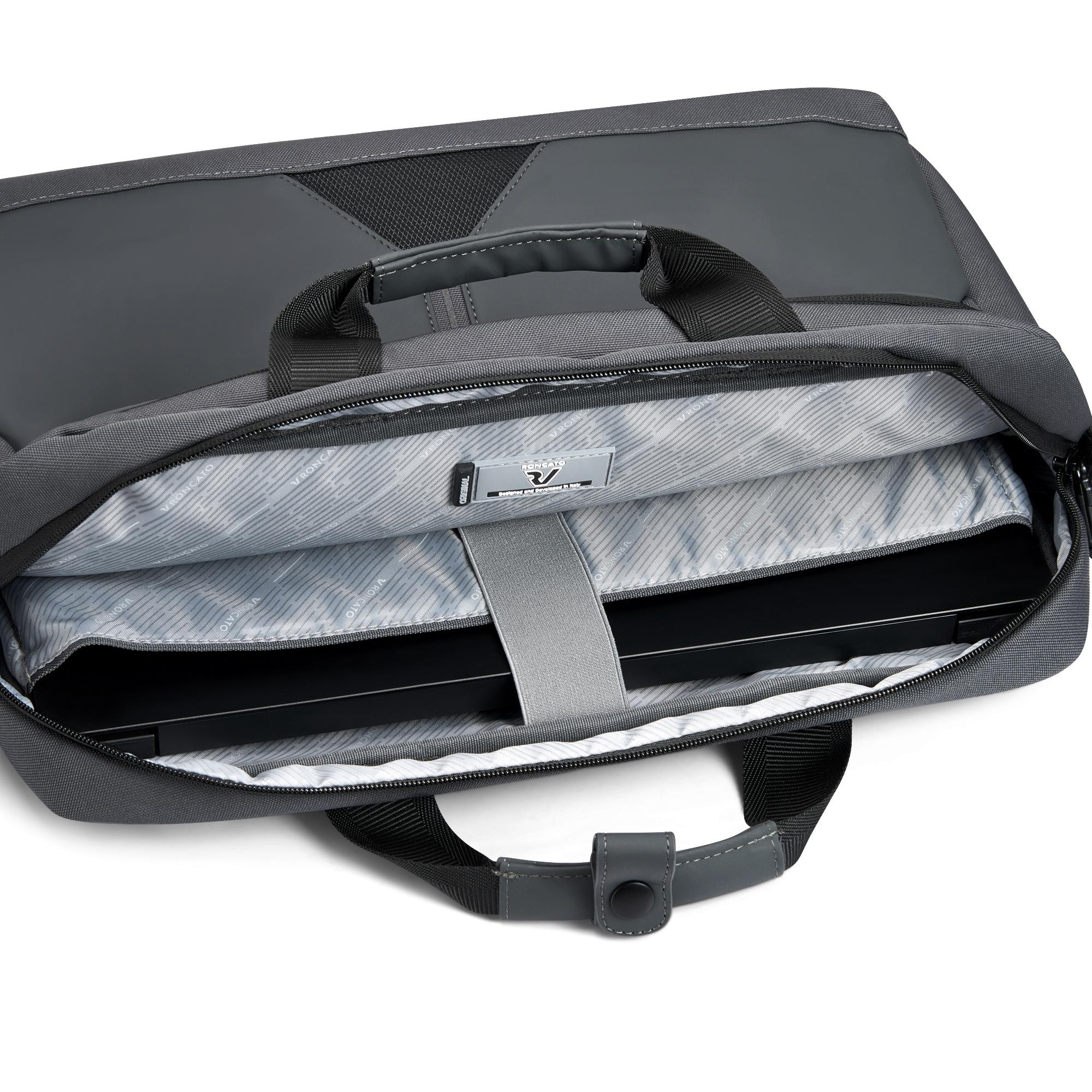 CLAYTON Sacoche pour ordinateur avec compartiment pour ordinateur 15.6 - 30x40x10 cm - Anthracite