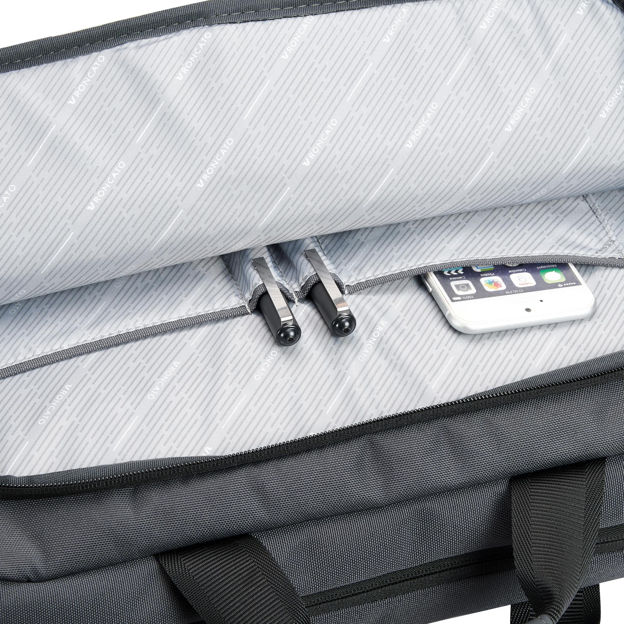 CLAYTON Sacoche pour ordinateur avec compartiment pour ordinateur 15.6 - 30x40x10 cm - Anthracite