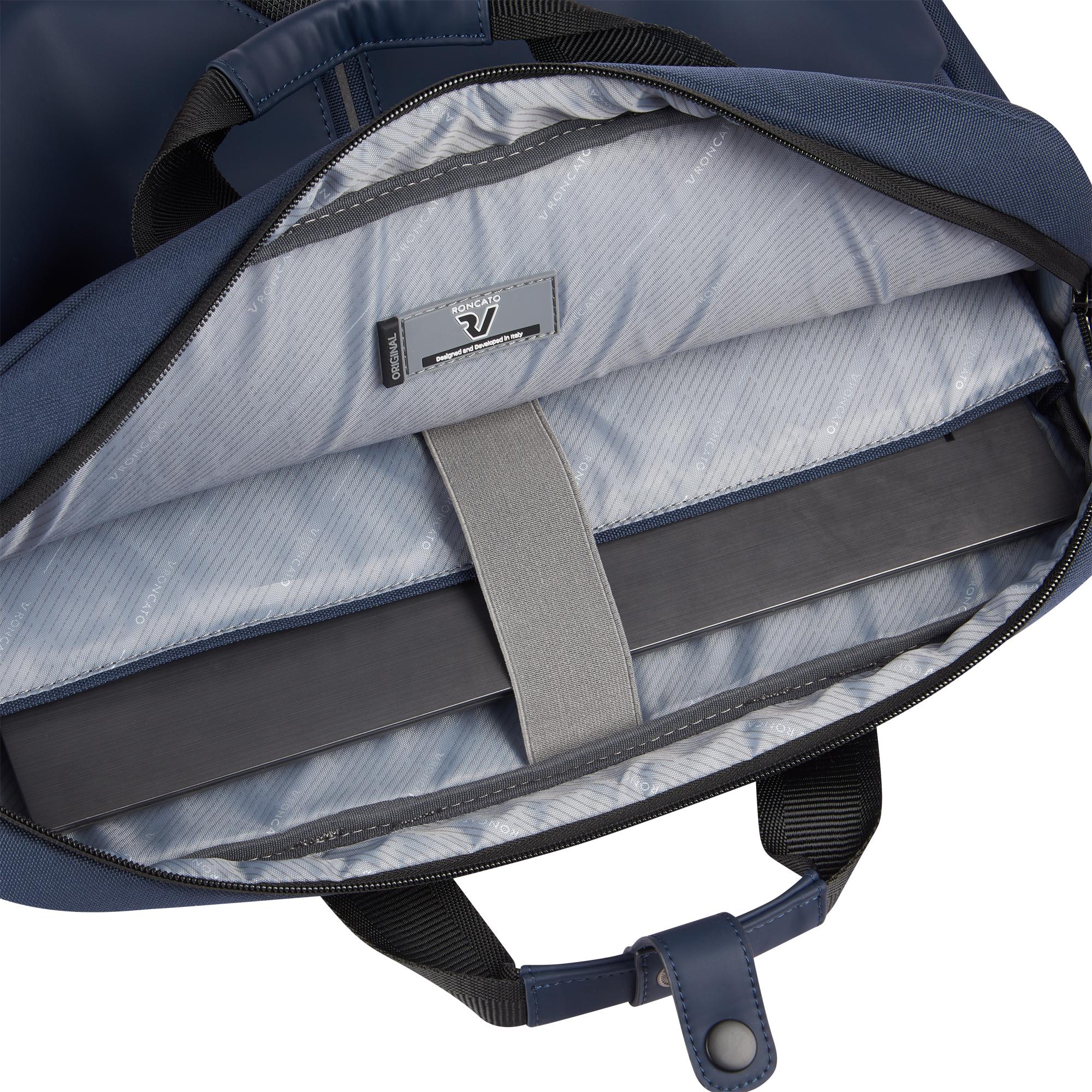 CLAYTON Sacoche pour ordinateur avec compartiment pour ordinateur 15.6 - 30x40x10 cm - Bleu nuit