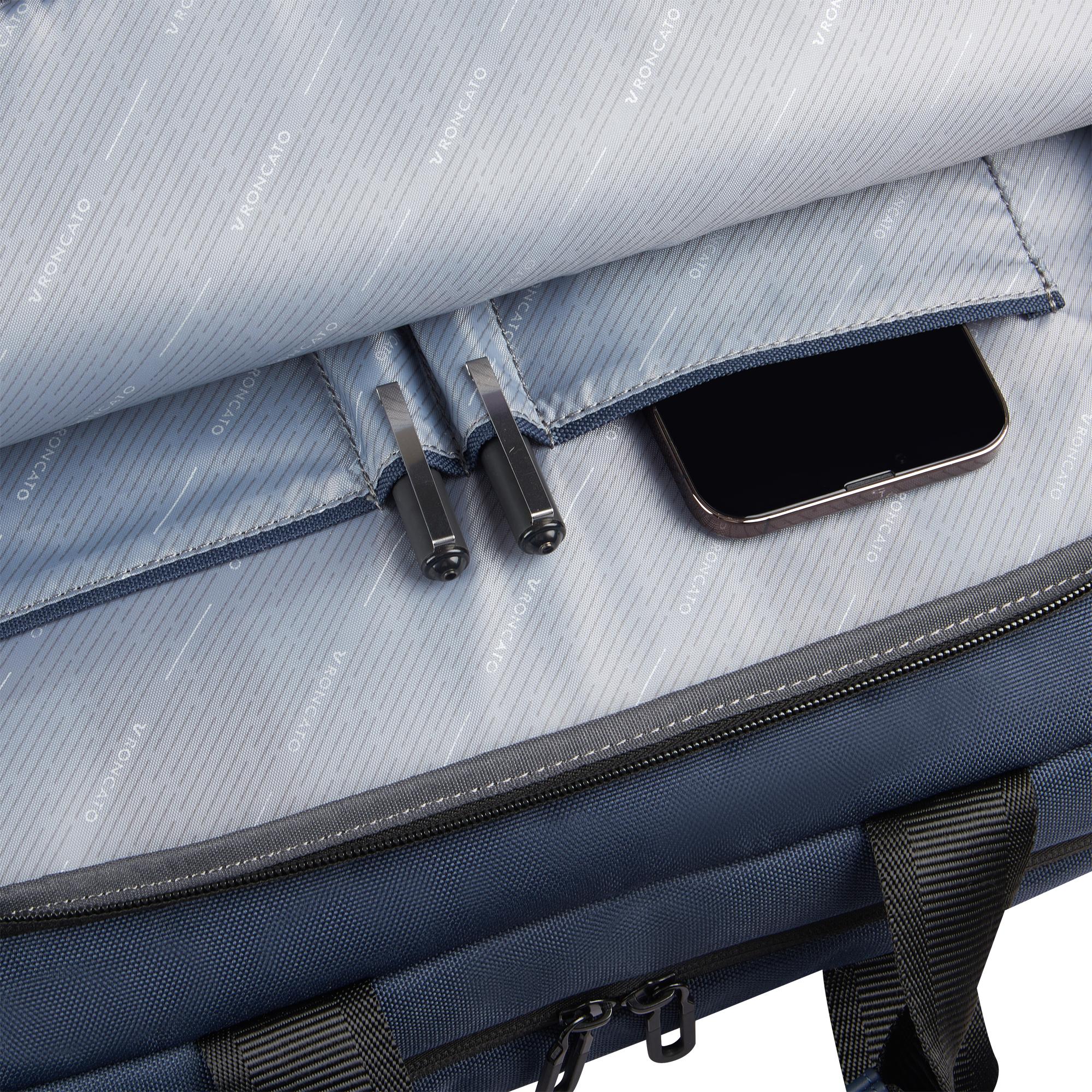 CLAYTON Sacoche pour ordinateur avec compartiment pour ordinateur 15.6 - 30x40x10 cm - Bleu nuit