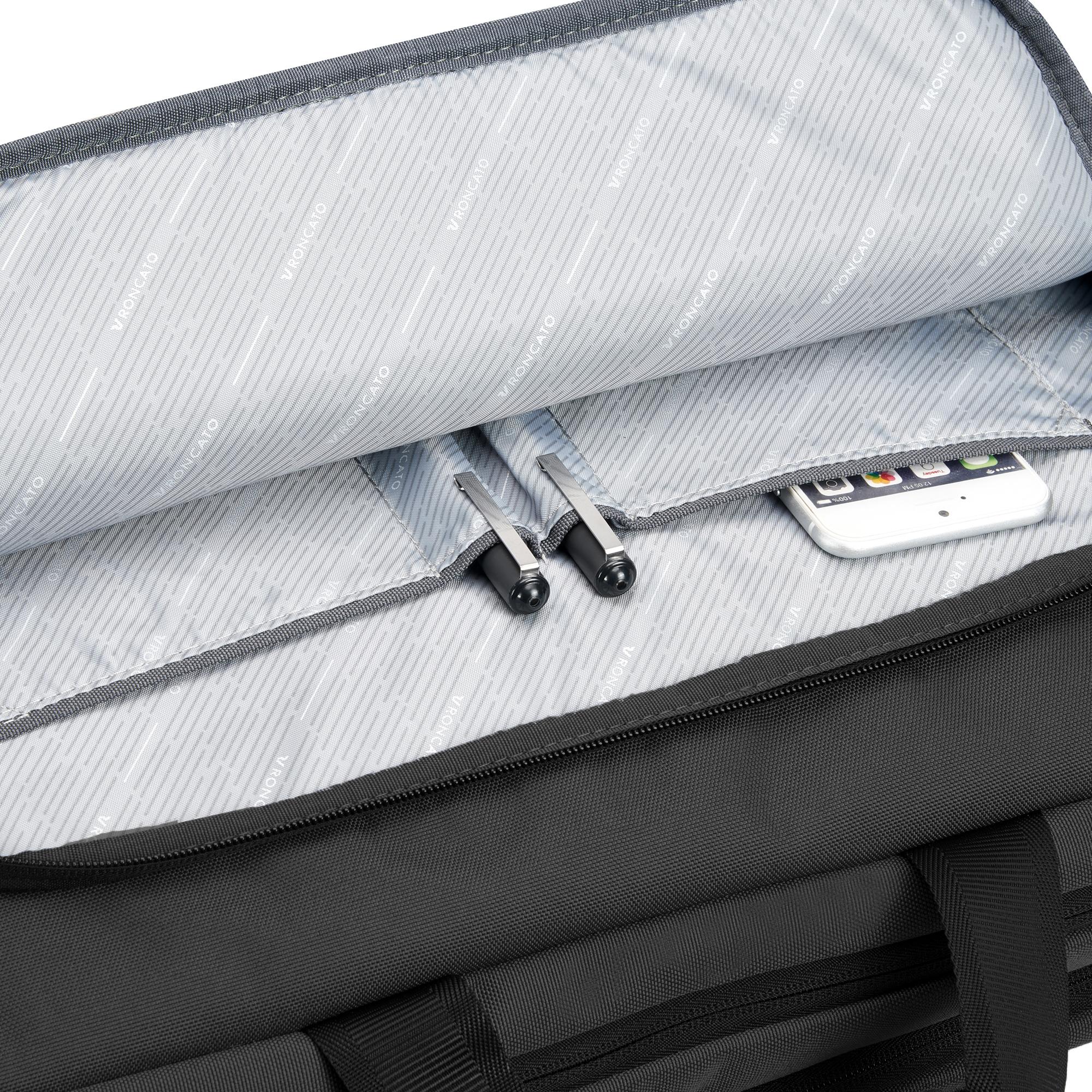 CLAYTON Sacoche pour ordinateur avec compartiment pour ordinateur 15.6 - 31x44x12 cm - Noir