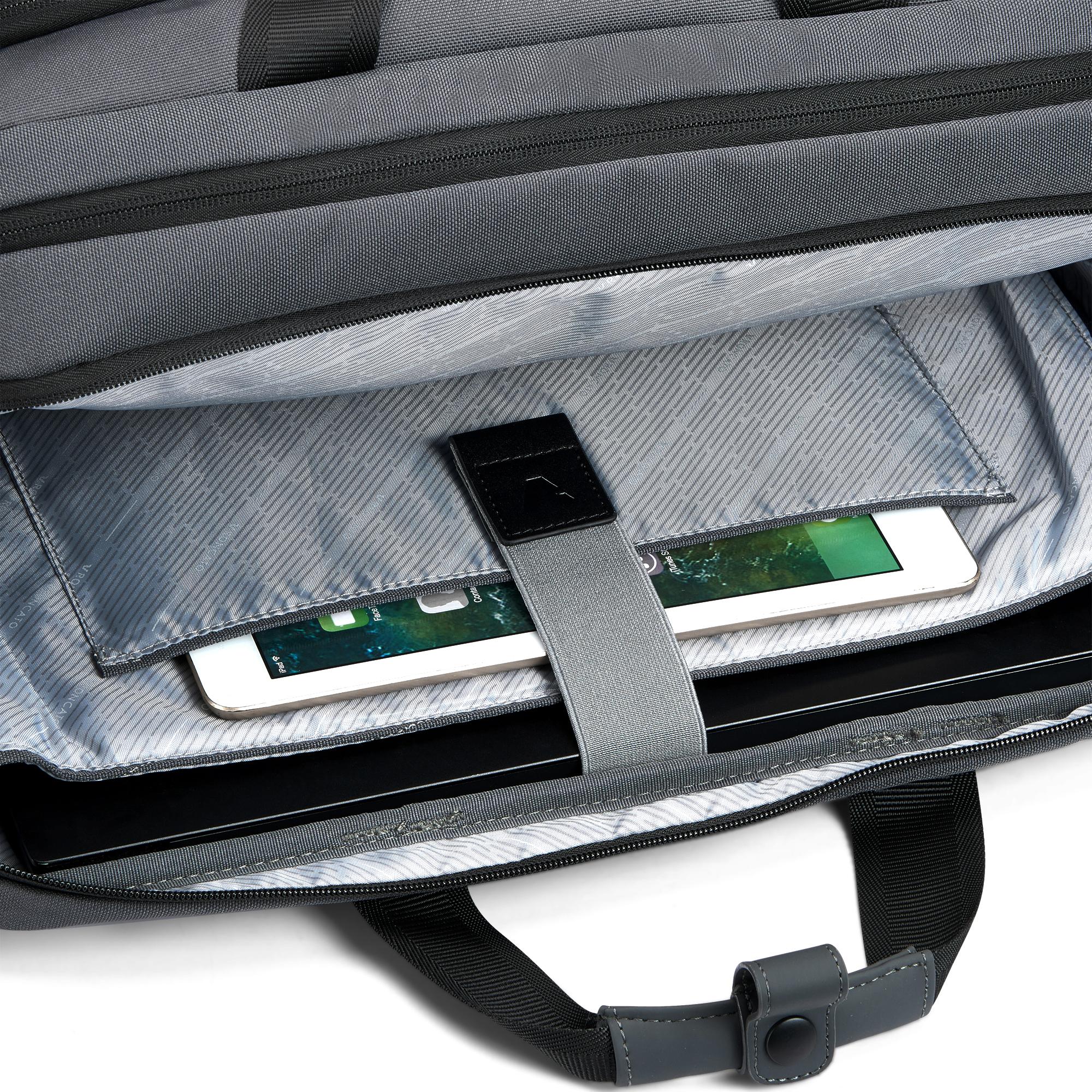 CLAYTON Sacoche pour ordinateur avec compartiment pour ordinateur 15.6 - 31x44x12 cm - Anthracite
