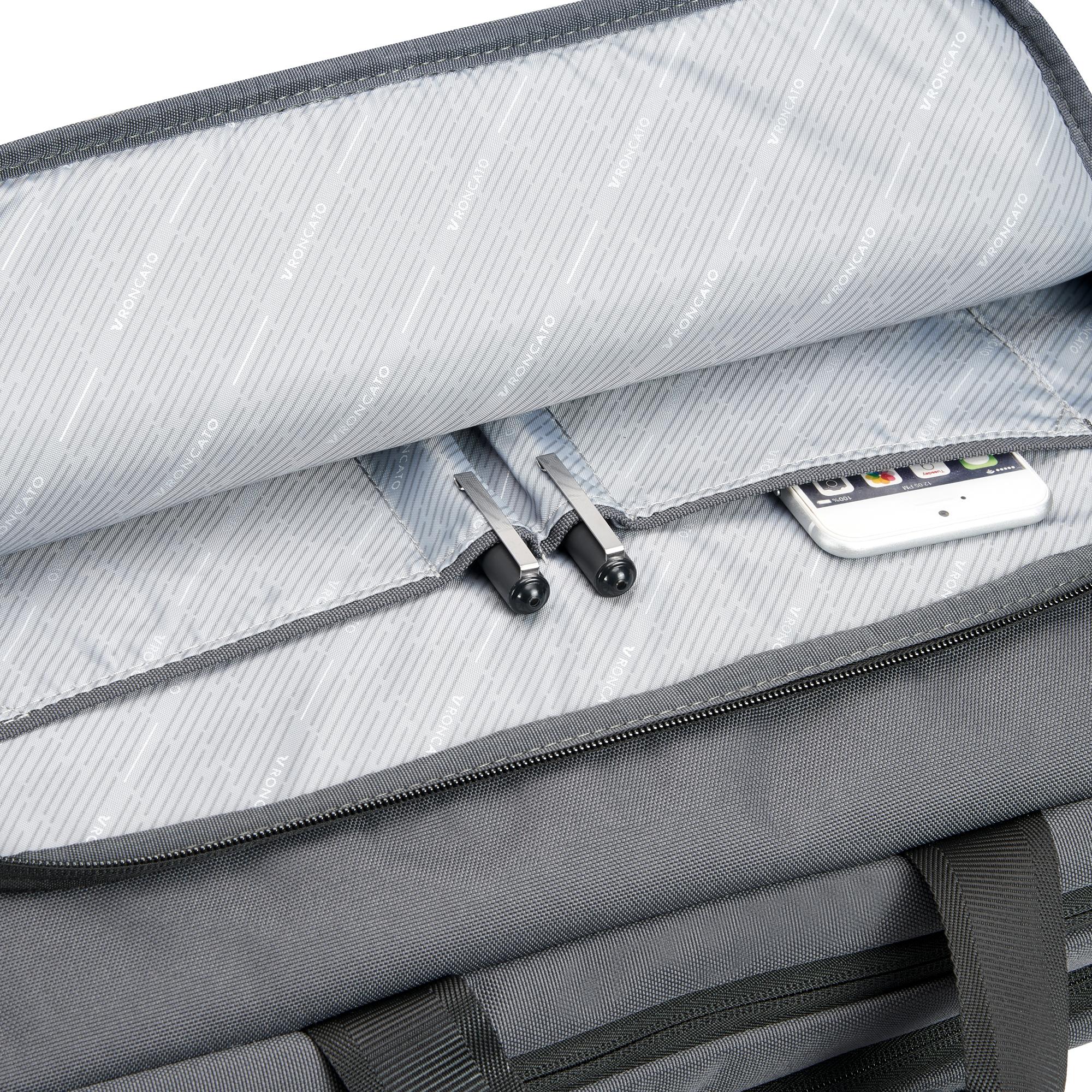 CLAYTON Sacoche pour ordinateur avec compartiment pour ordinateur 15.6 - 31x44x12 cm - Anthracite