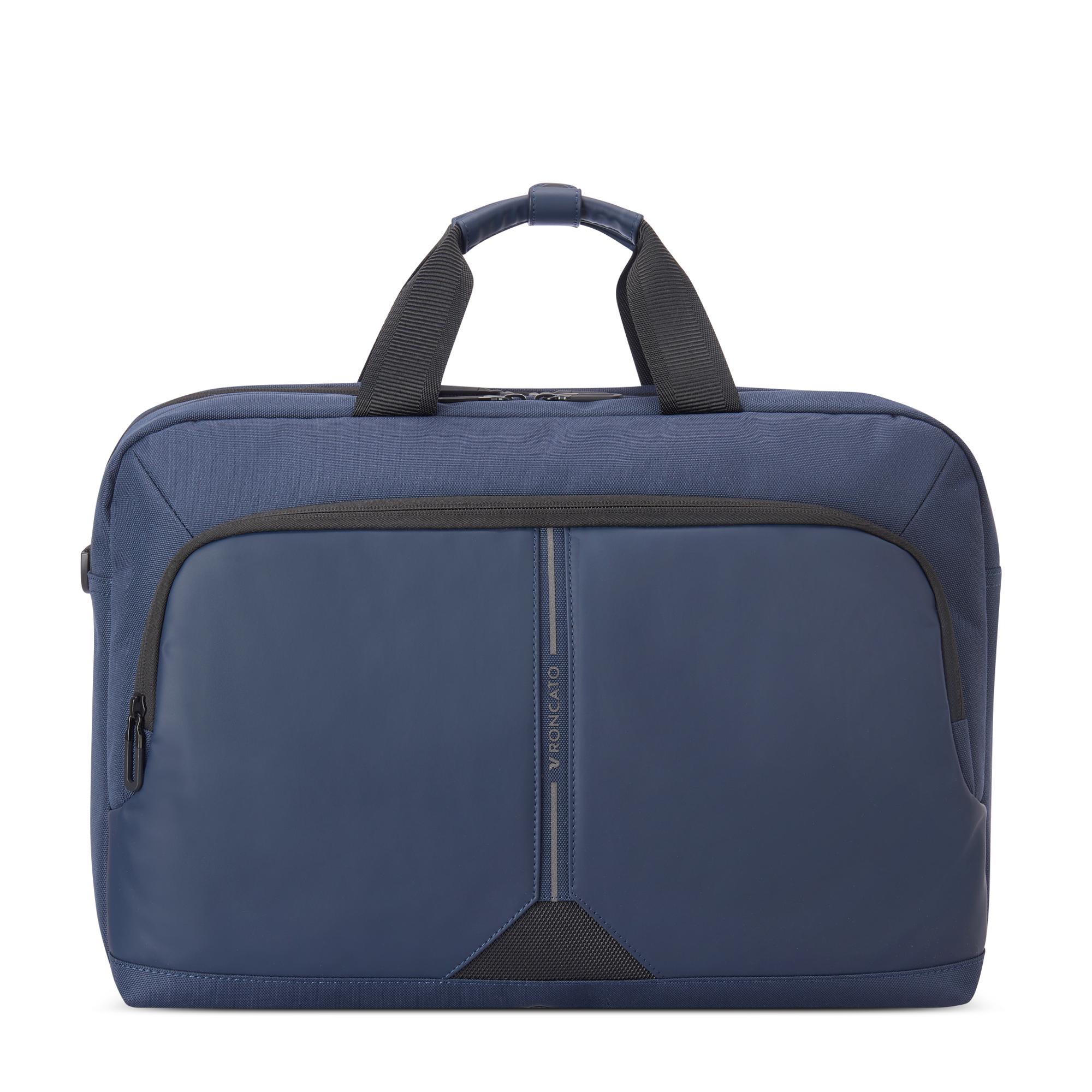 CLAYTON Sacoche pour ordinateur avec compartiment pour ordinateur 15.6 - 31x44x12 cm - Bleu nuit