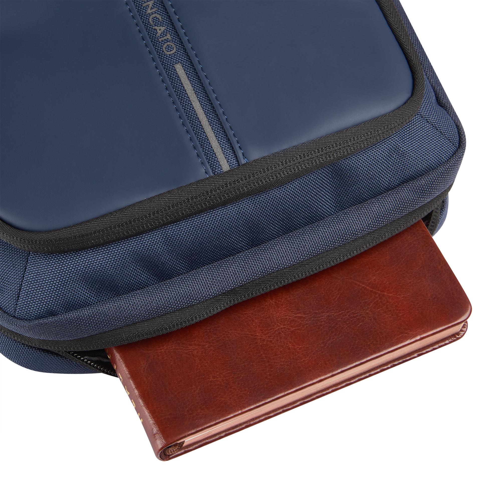 CLAYTON Sacoche homme 22x28x7 cm - Bleu nuit