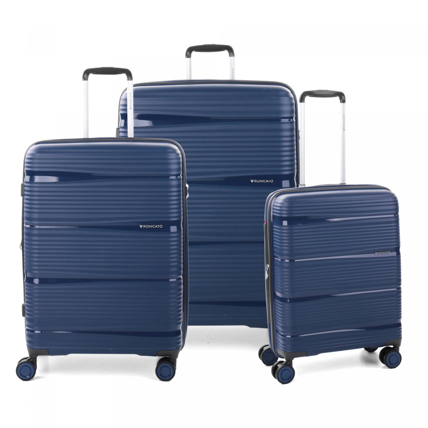 Roncato R-lite Set Valigie (grande, Medio, Cabina) - Blu Notte