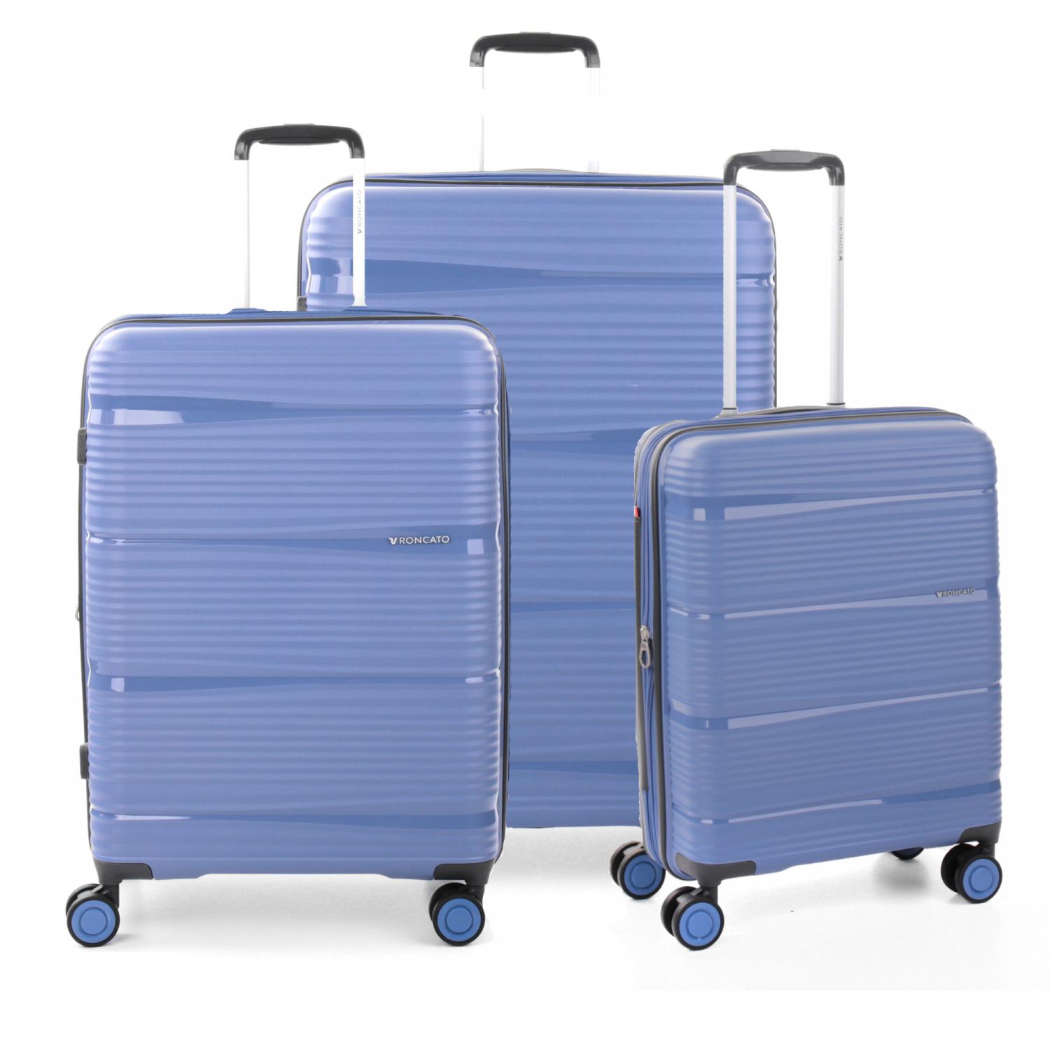 Roncato R-lite Set Valigie (grande, Medio, Cabina) - Blu Avio