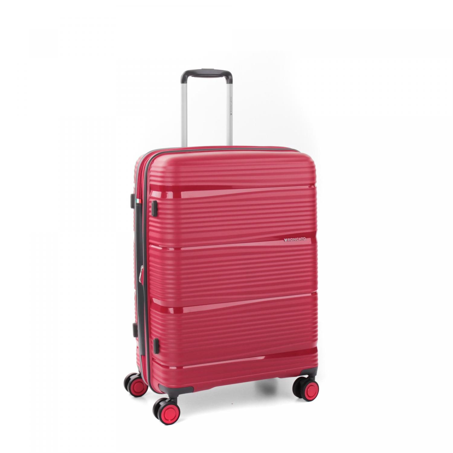 Roncato R-lite Trolley Medio 66 Cm Espandibile - Rosso Scuro