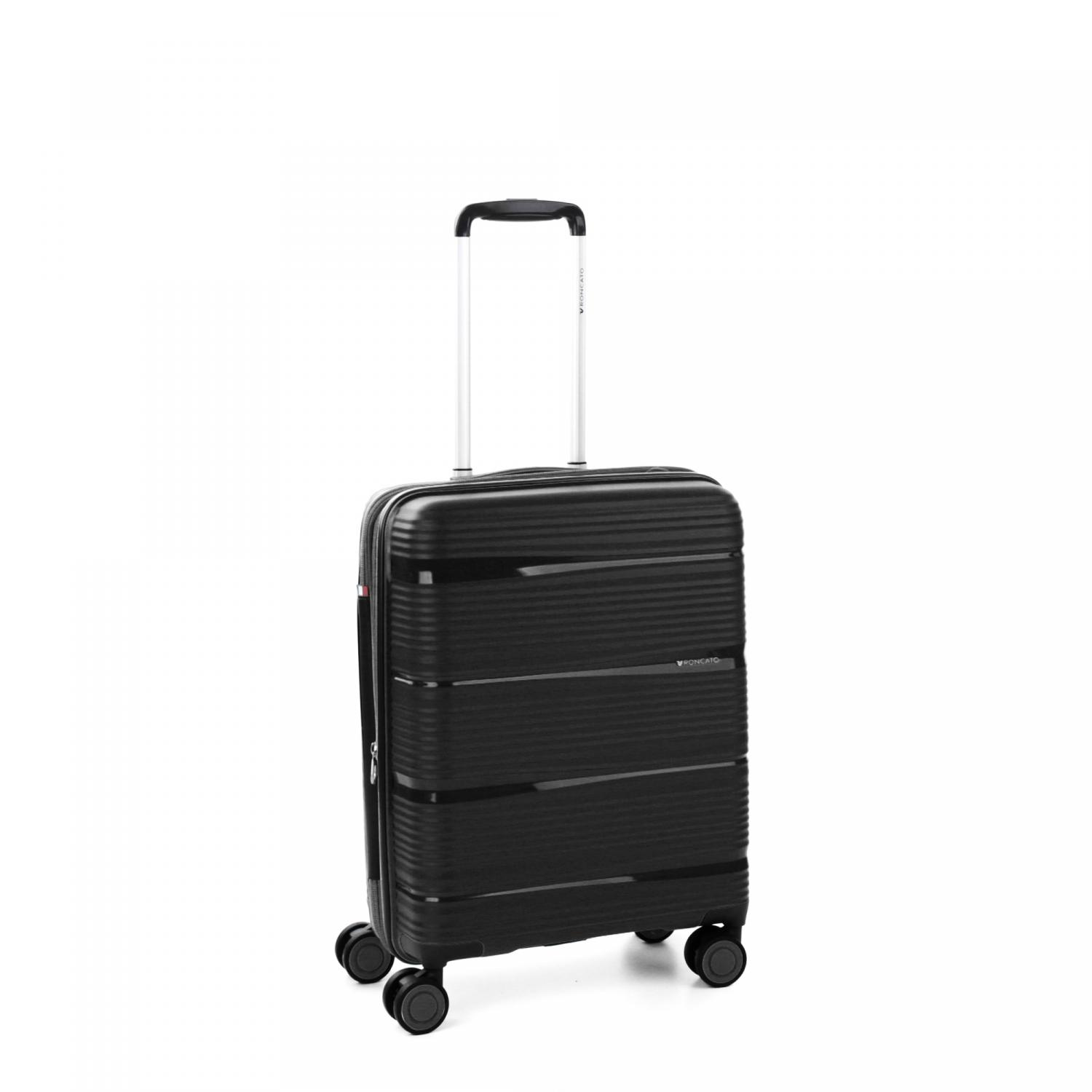 Roncato R-lite Trolley Bagaglio A Mano 55x40x20/23 Cm Espandibile - Nero