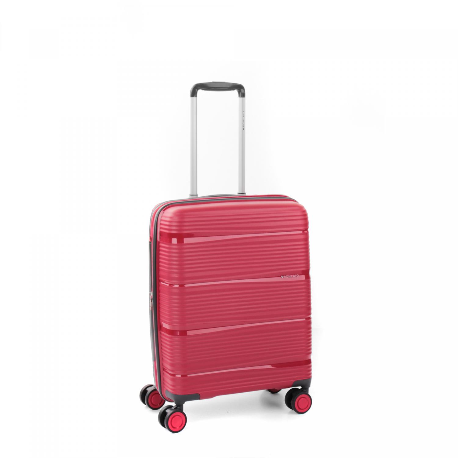 Roncato R-lite Trolley Bagaglio A Mano 55x40x20/23 Cm Espandibile - Rosso Scuro