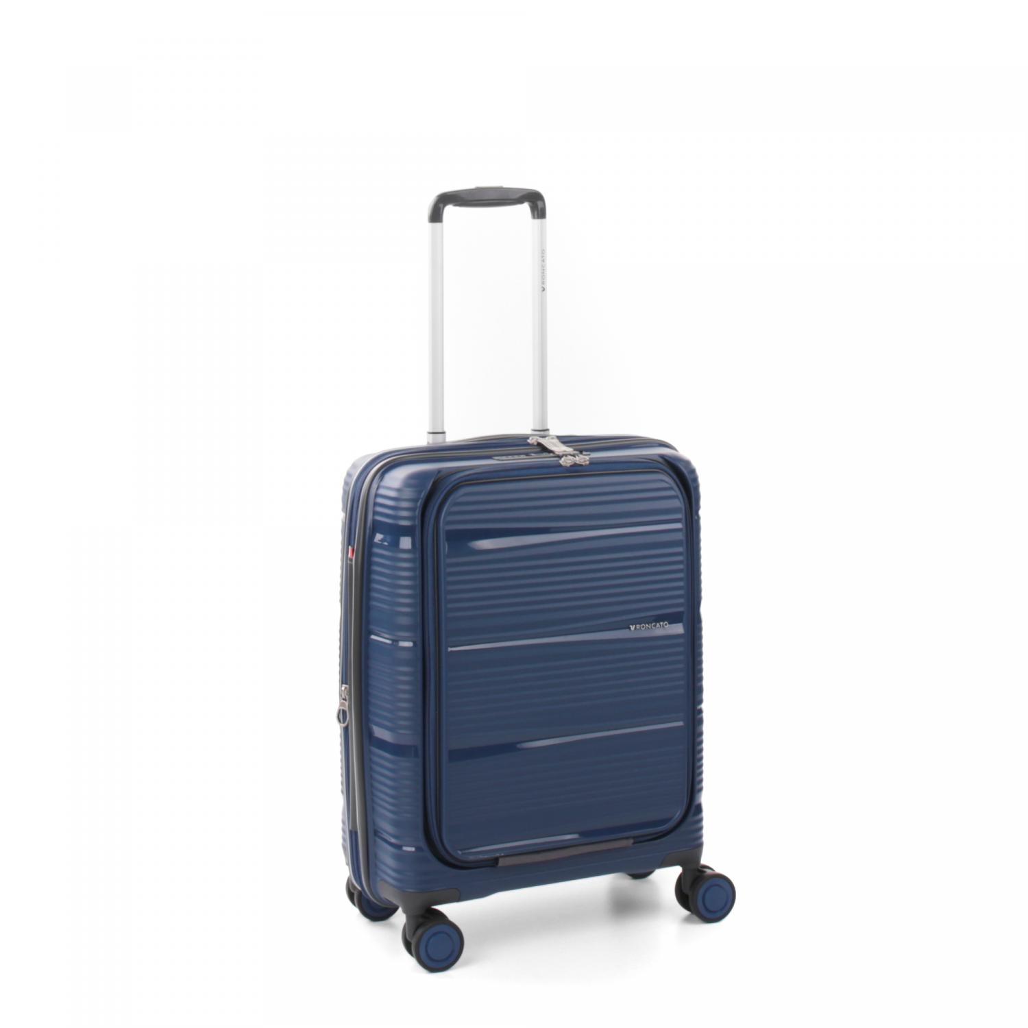 Roncato R-lite Trolley Bagaglio A Mano Con Sistema Di Chiusura Tsa - 55x40x20 Cm - Blu Notte