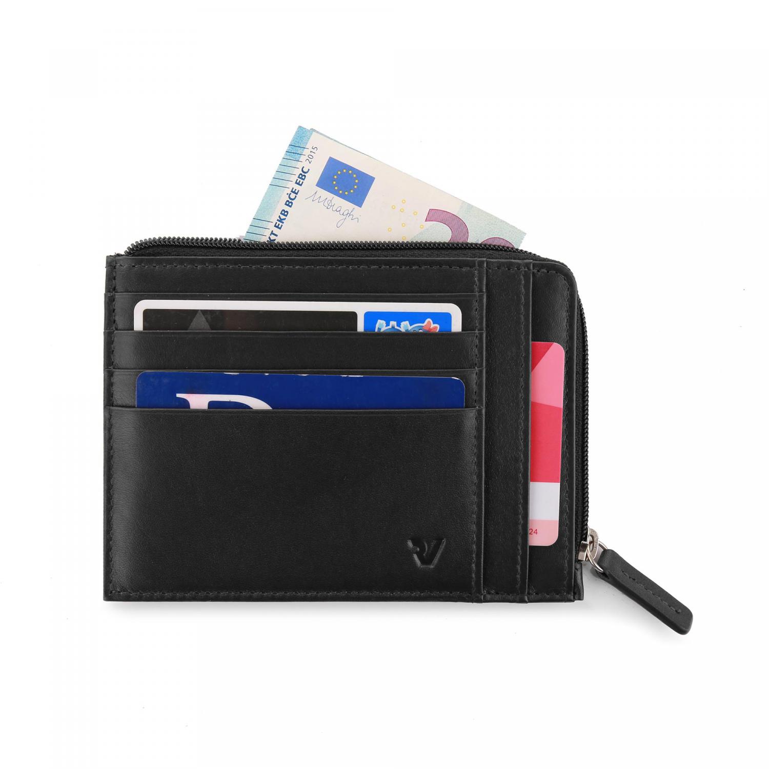 Roncato Pascal Porta Carte Di Credito 12.5x10x1 Cm - Nero