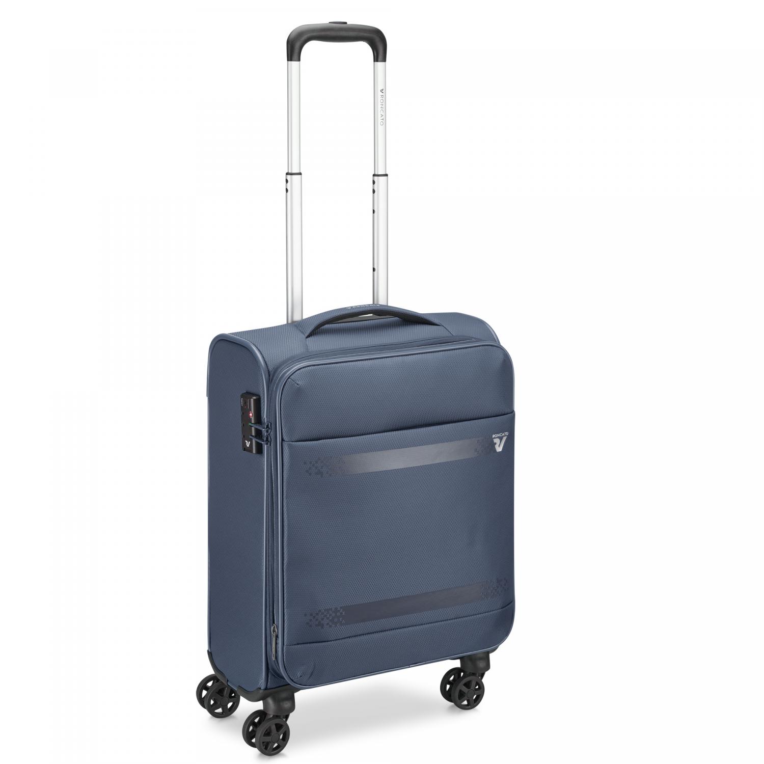 Roncato Jazz 4.0 Trolley Bagaglio A Mano 55x40x20/23 Cm Espandibile - Blu Notte