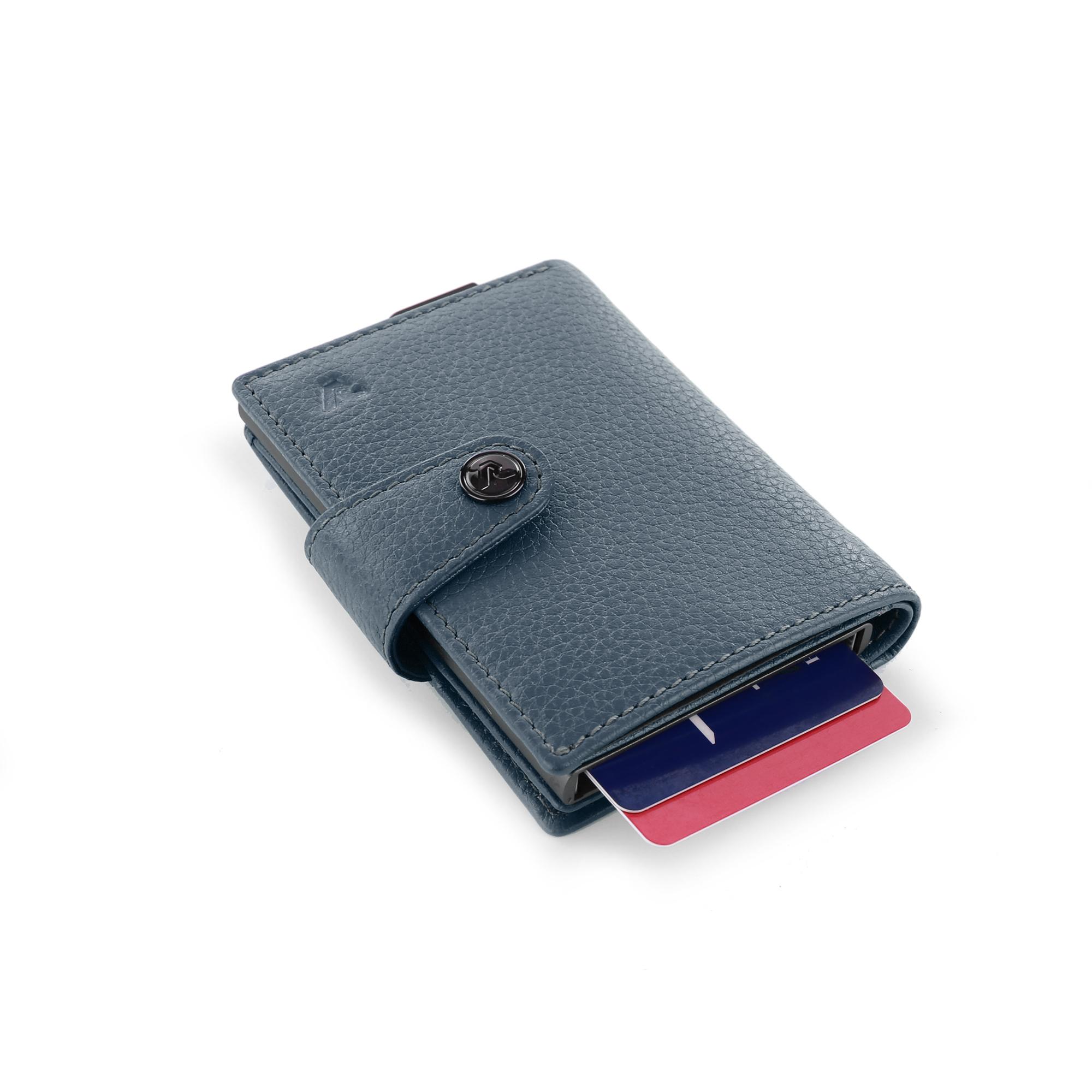 IRON 4.0 Porte-cartes 7.5x10.5x2 cm - Bleu marine