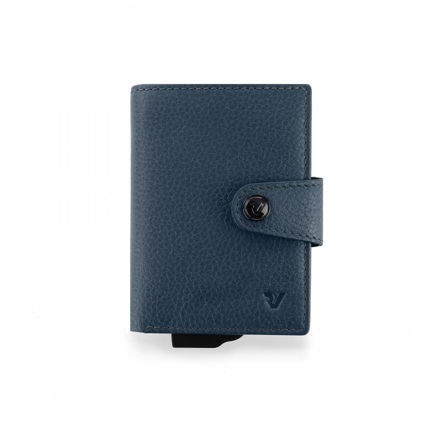 Roncato Iron 4.0 Porta Carte Di Credito 7.5x10.5x2 Cm - Blu Navy