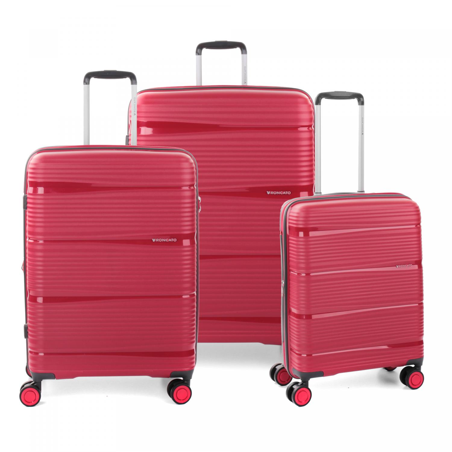 Roncato R-lite Set Valigie (grande, Medio, Cabina) - Rosso Scuro