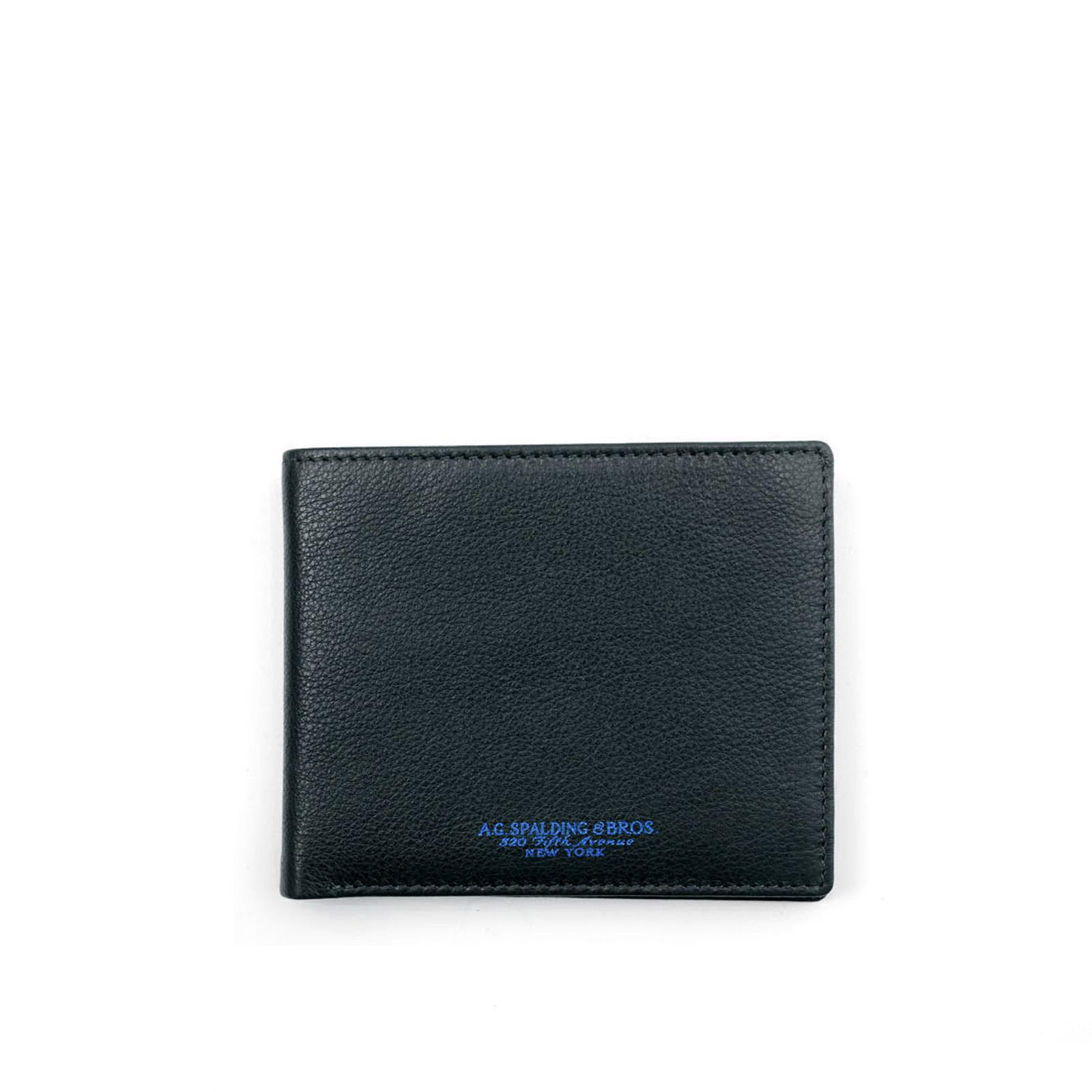 Manhattan Color Horiz. 8cc Wallet BLACK/blue A.G.Spalding&Bros