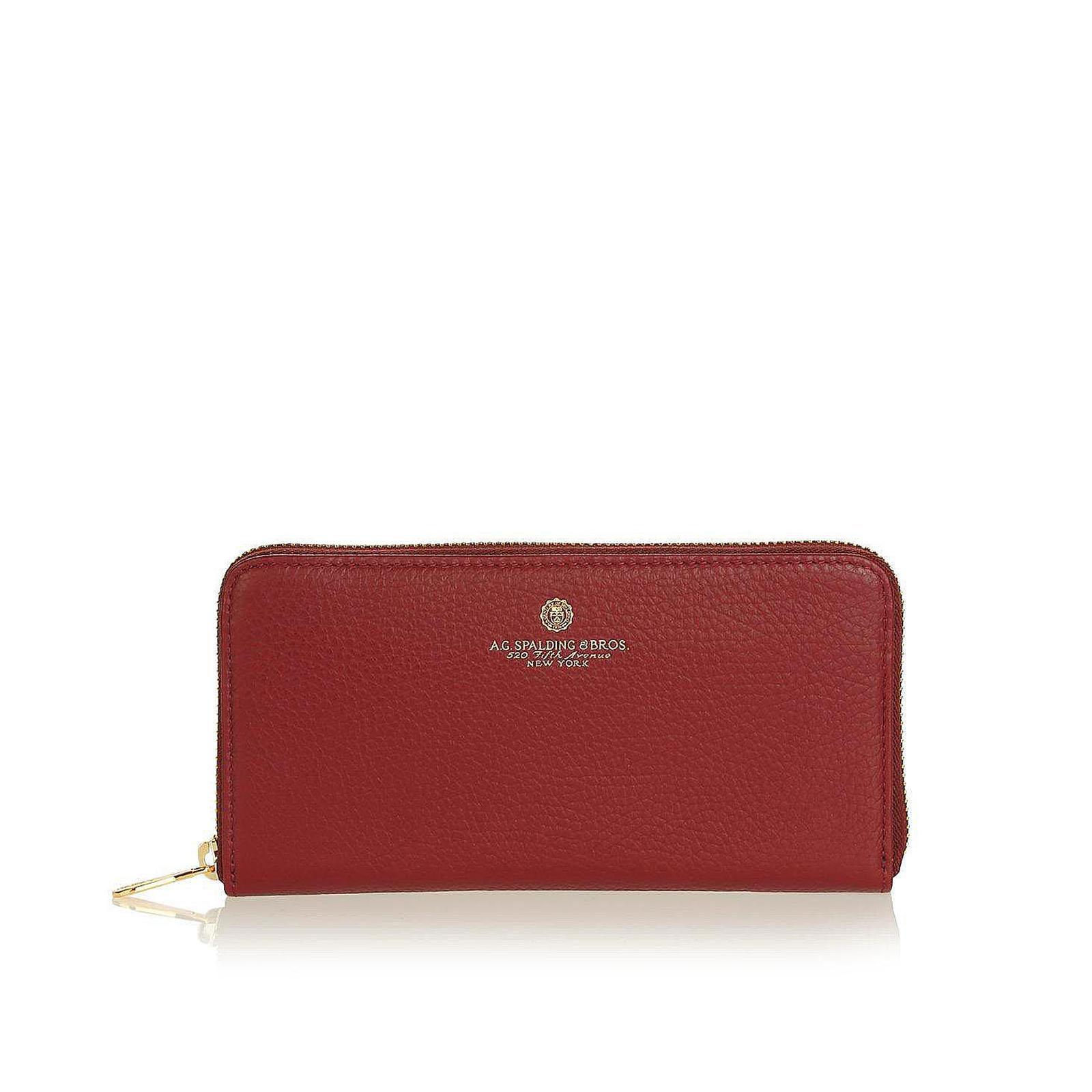 Woman Zipped Wallet Tiffany Dark Red A.G.Spalding&Bros