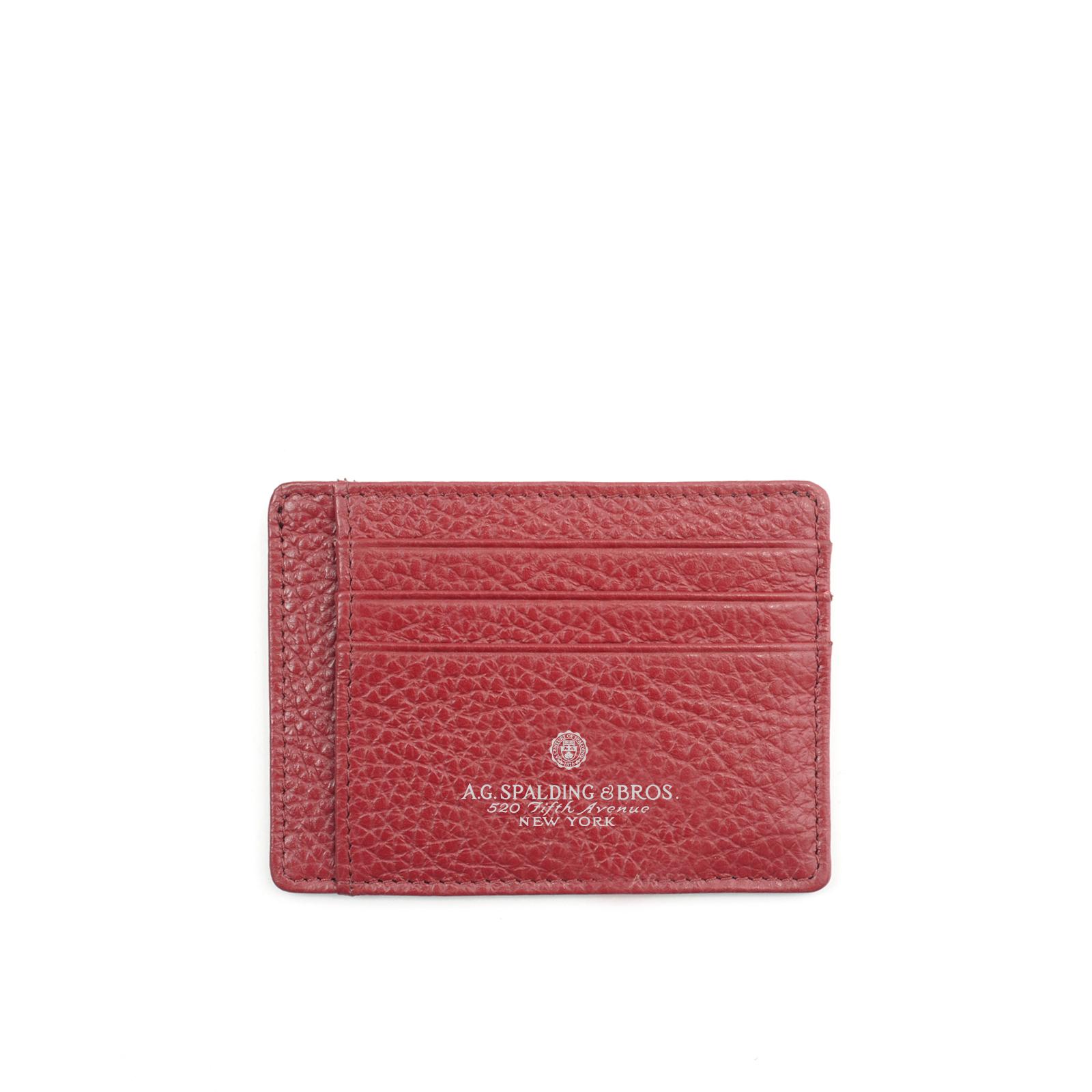 Small Credit Card Holder Tiffany Unisex Dark Red A.G.Spalding&Bros