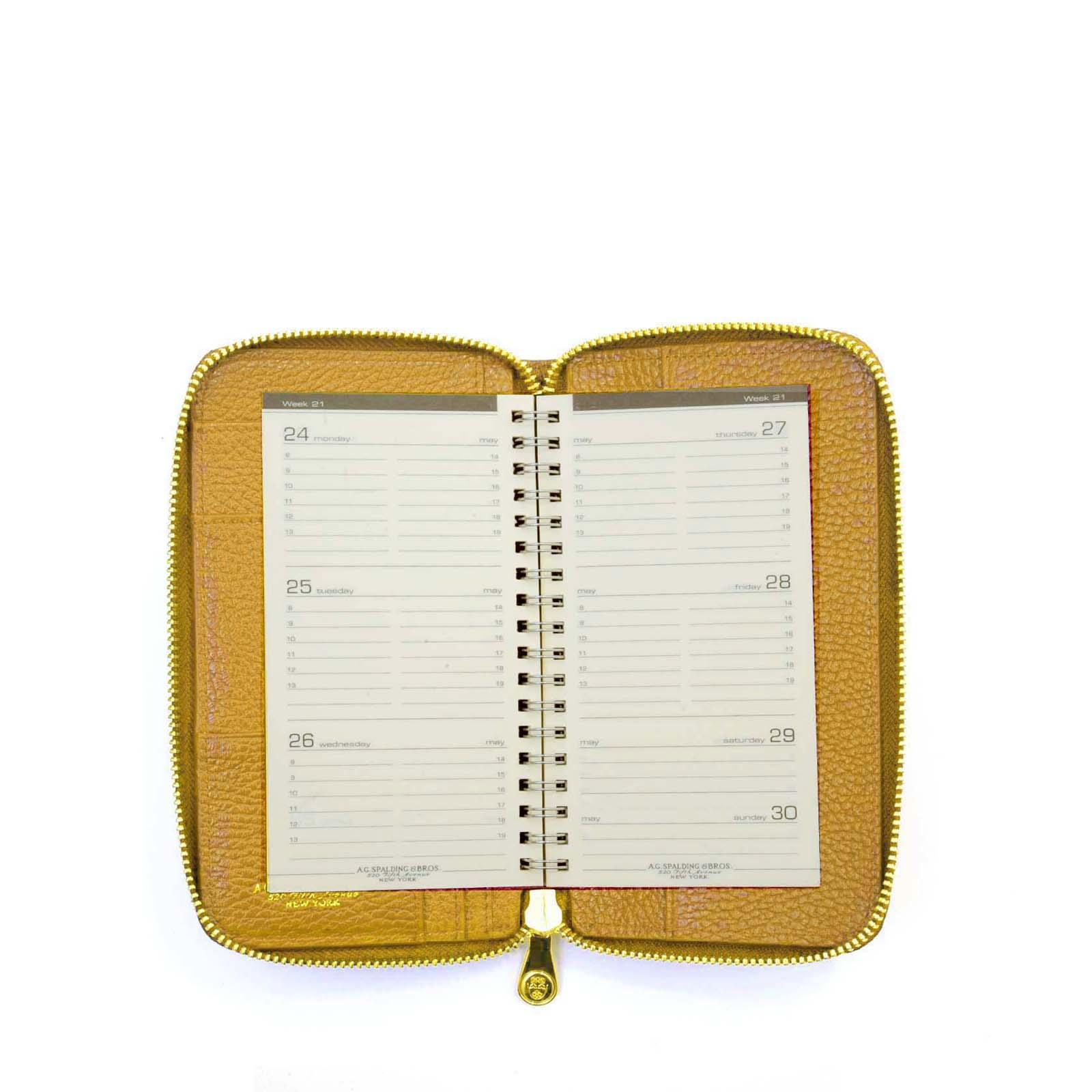 Spiral Leather Weekly Pocket Planner Tiffany 2023 Yellow 