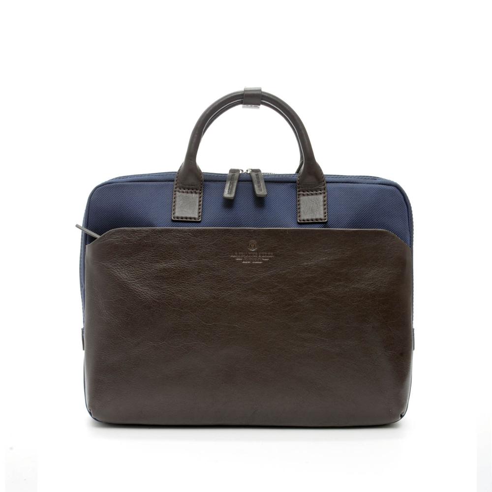 spalding & bros briefcases blue/dark brown