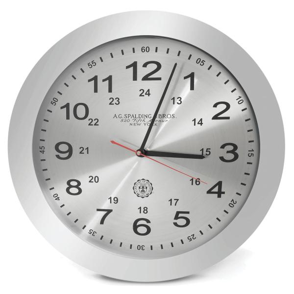 spalding & bros wall clocks silver dial