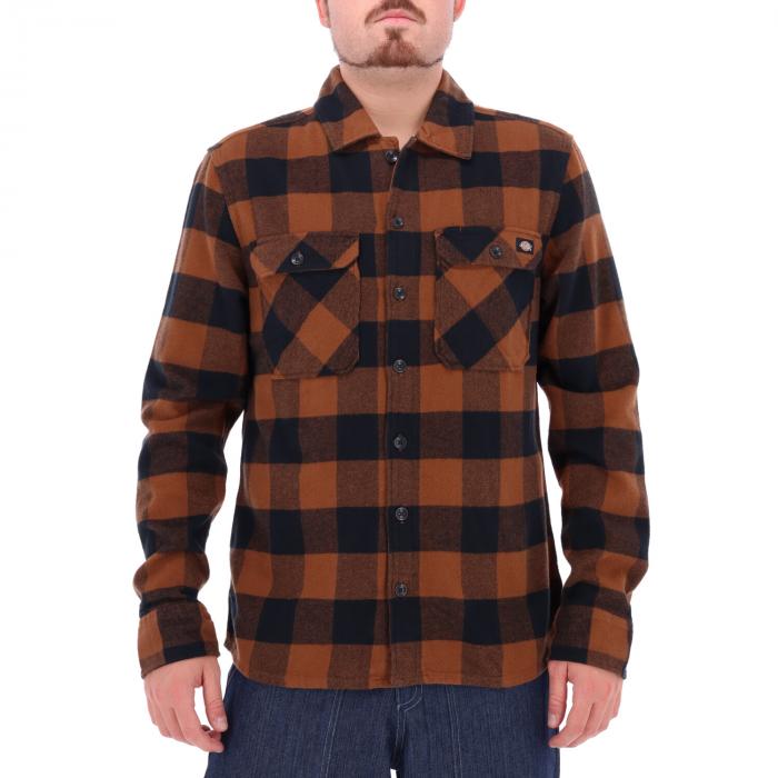 dickies camicie maniche lunghe brown duck