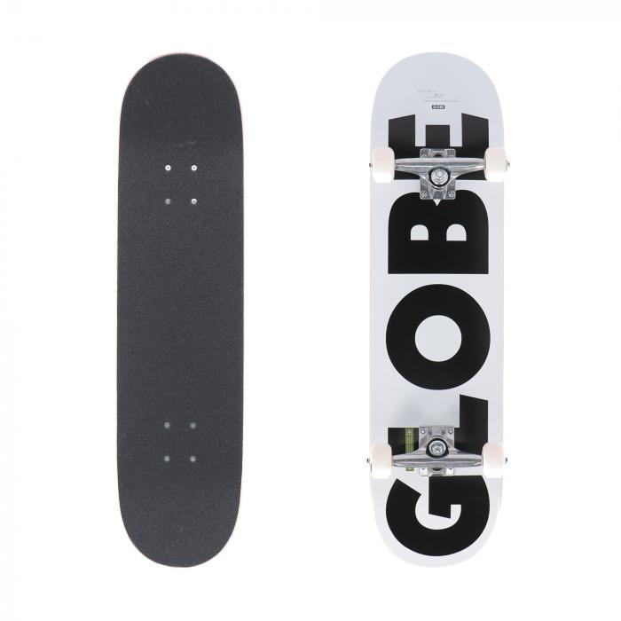 globe skateboard white black