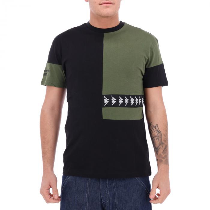 kappa t-shirt maniche corte green parsley black