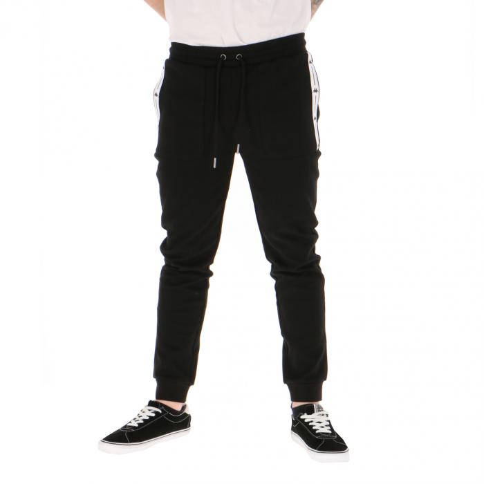 kappa pantaloni black white