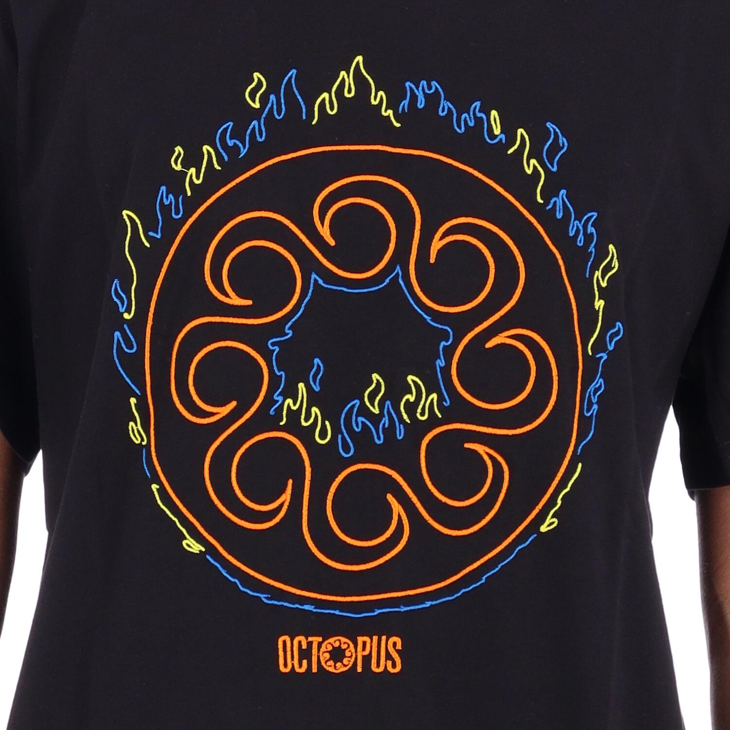 Octopus More Fire Logo Tee BLACK