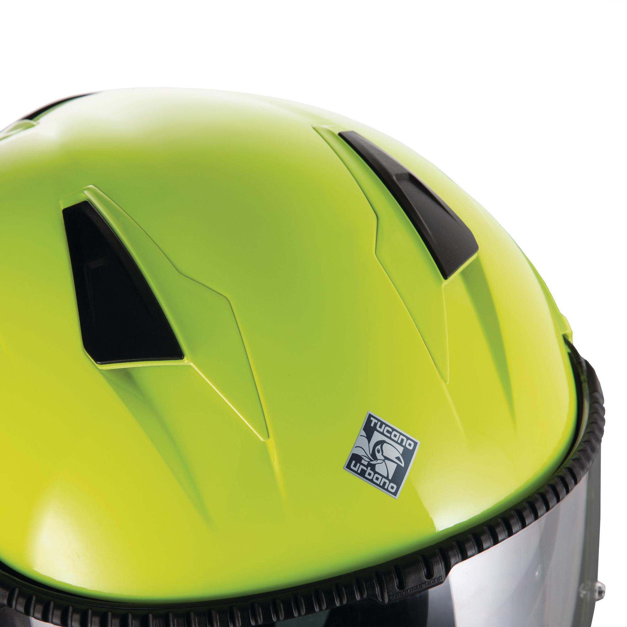 Jet Helmet El'tange Glossy Yellow Fluo / Graphic A – Black Tucano Urbano