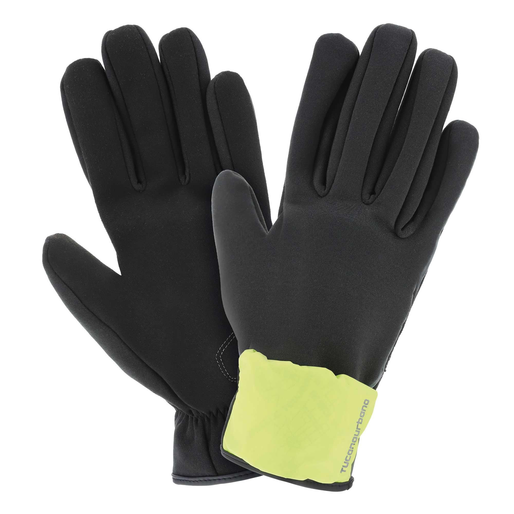 Gloves Roadster Urban Black–Fluorescent Yellow Tucano Urbano