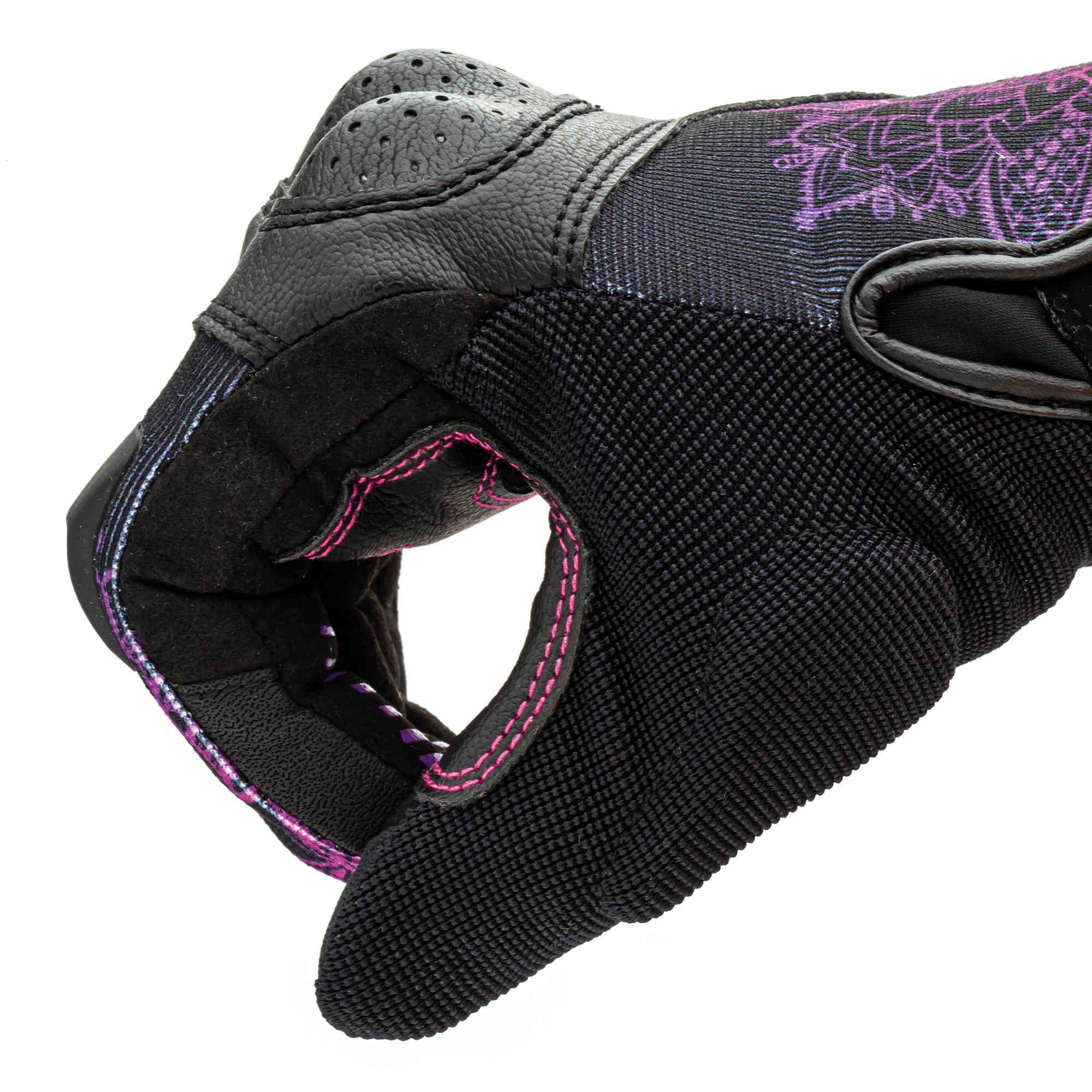 Guanto Lady Stacca Nero–Violet Graphic 