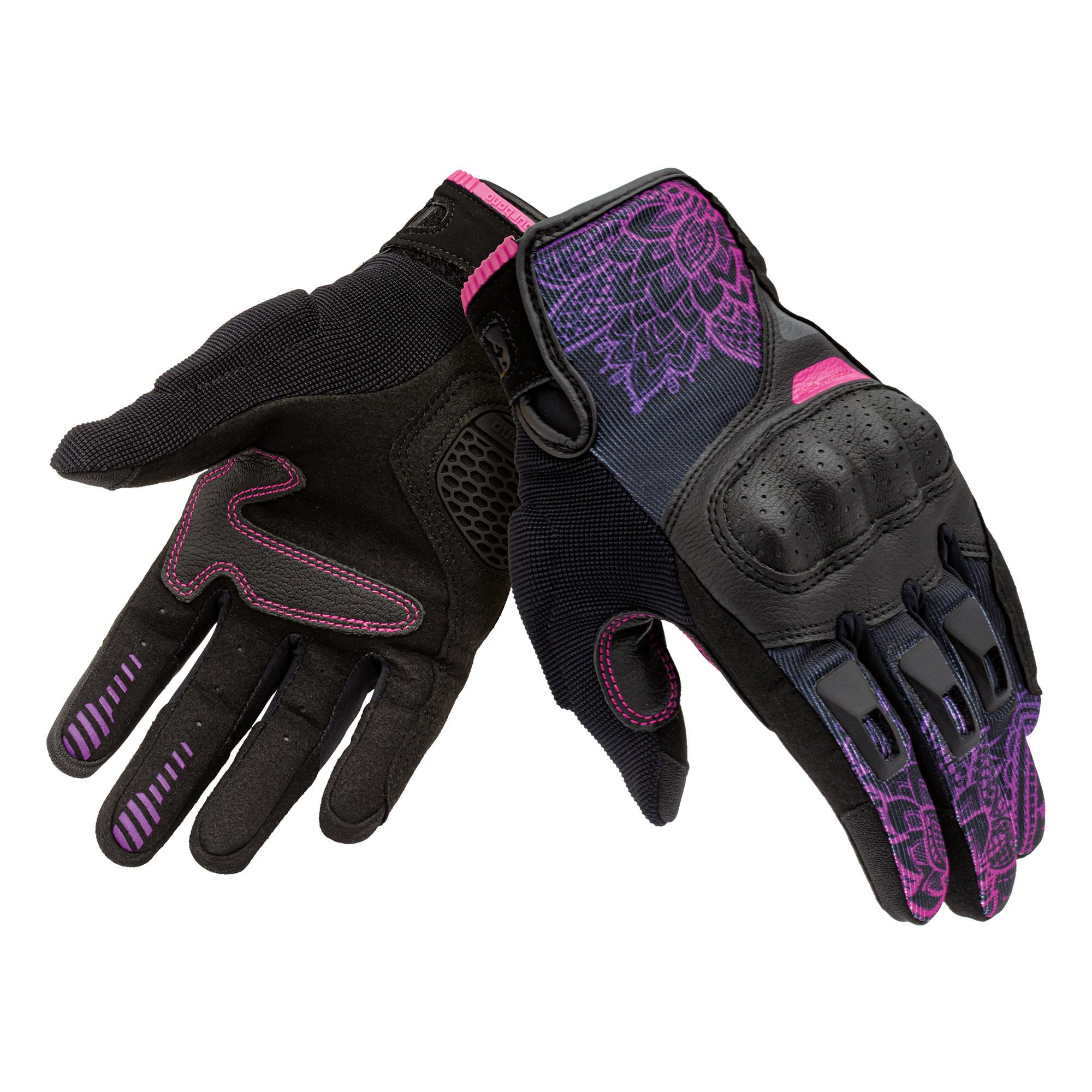 Lady Stacca Gloves Black–Violet Graphic Tucano Urbano