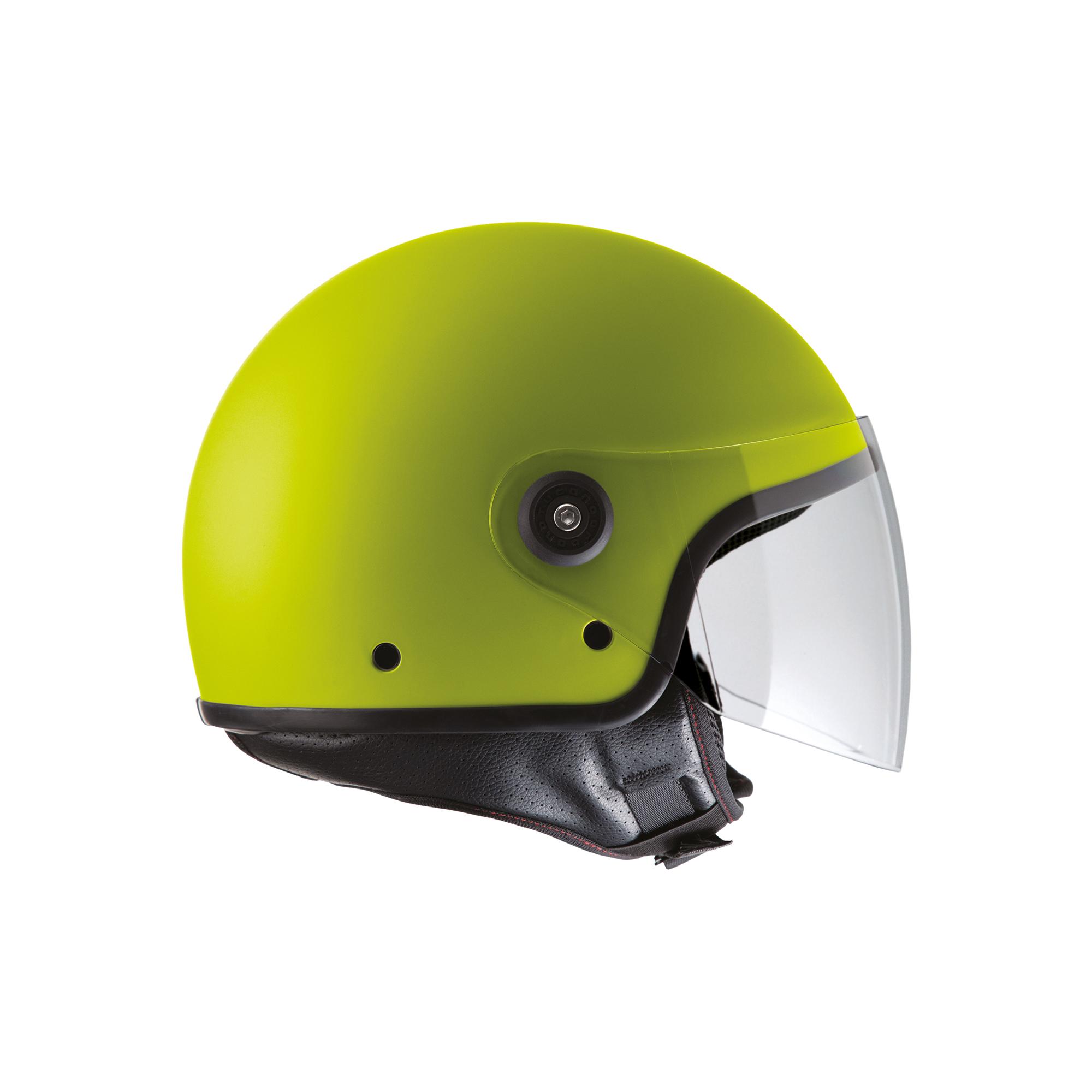 El'jettin Demi–jet Helmet Matte Yellow Hi–Vis Tucano Urbano