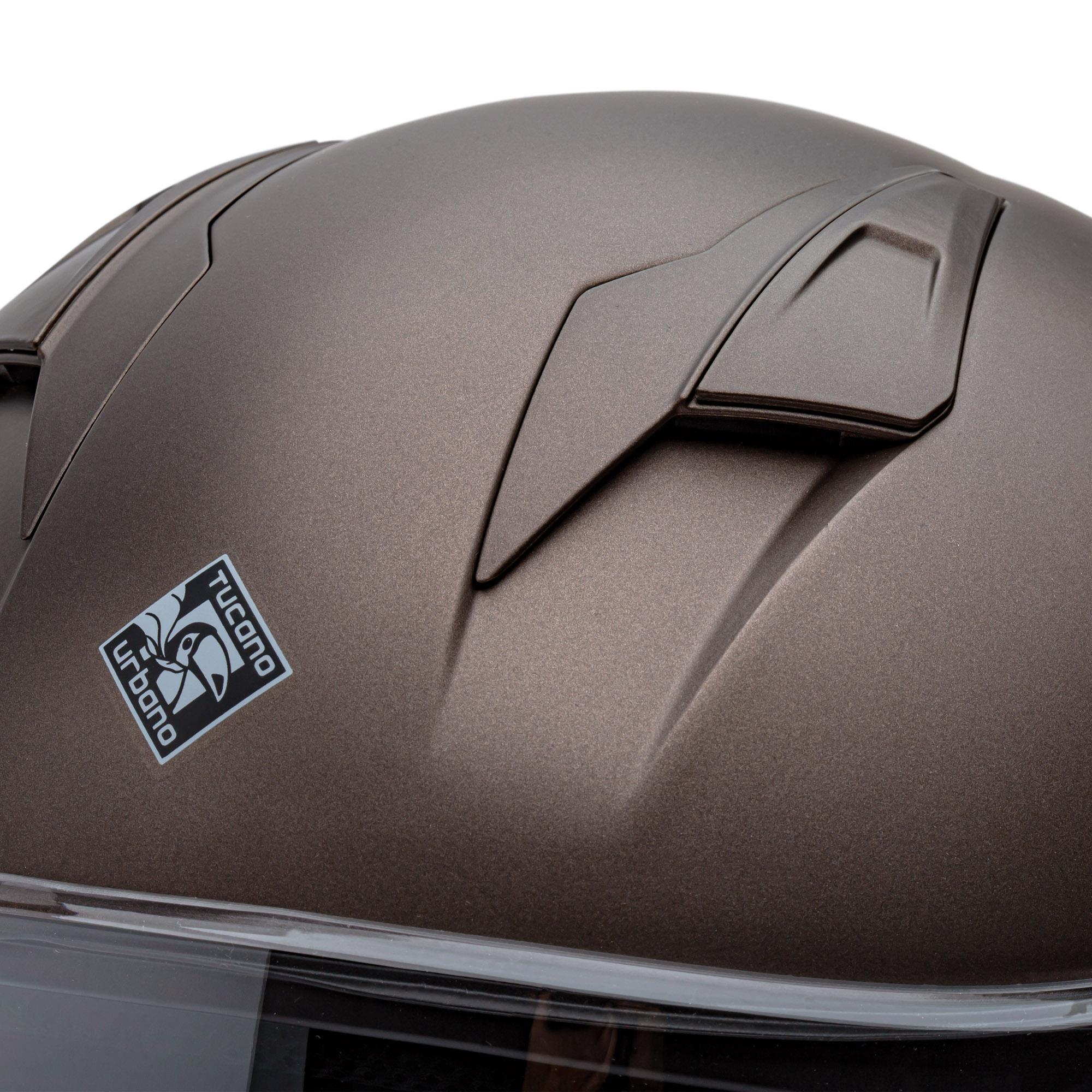El'tange Jet Helmet Bronze Graphic–A Matte 