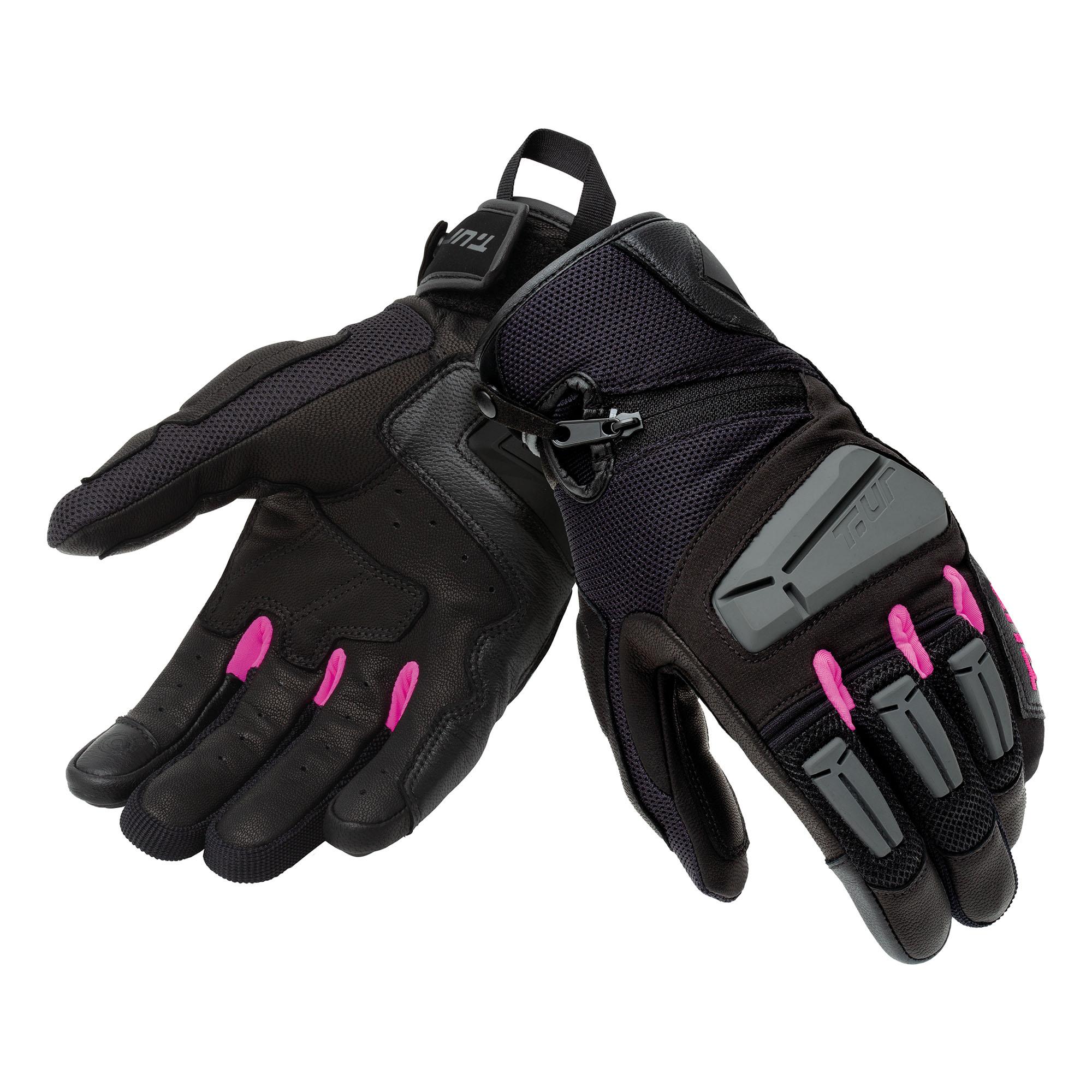 Guantes G–four Lady Black–Fuchsia 